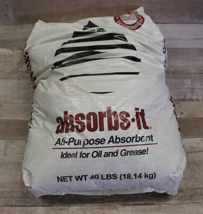 Absorbs-It All-Purpose Absorbent - 40 lbs - Ideal for Oil & Grease - New