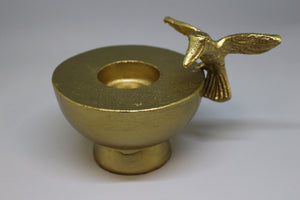 Opalhouse 6" x 4" Gold Metal Hummingbird Tealight Candle Holder - New