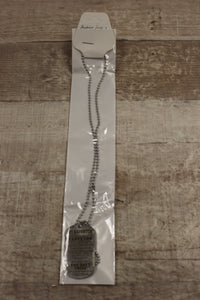 My Daughter Never Forget How Much I Love You Dog Tag Necklace -New