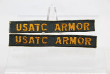 Load image into Gallery viewer, Set of 2 US Army Training Center Armor Tab Patchs, USATC Amor Tab Patchs, Sew On