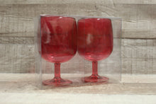 Load image into Gallery viewer, Valentines Day Wine Glass Plastic Cups Set Of Two -New