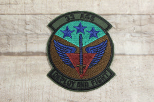 U.S. Air Force 33 AGS Deploy And Fight Sew On Patch -Used
