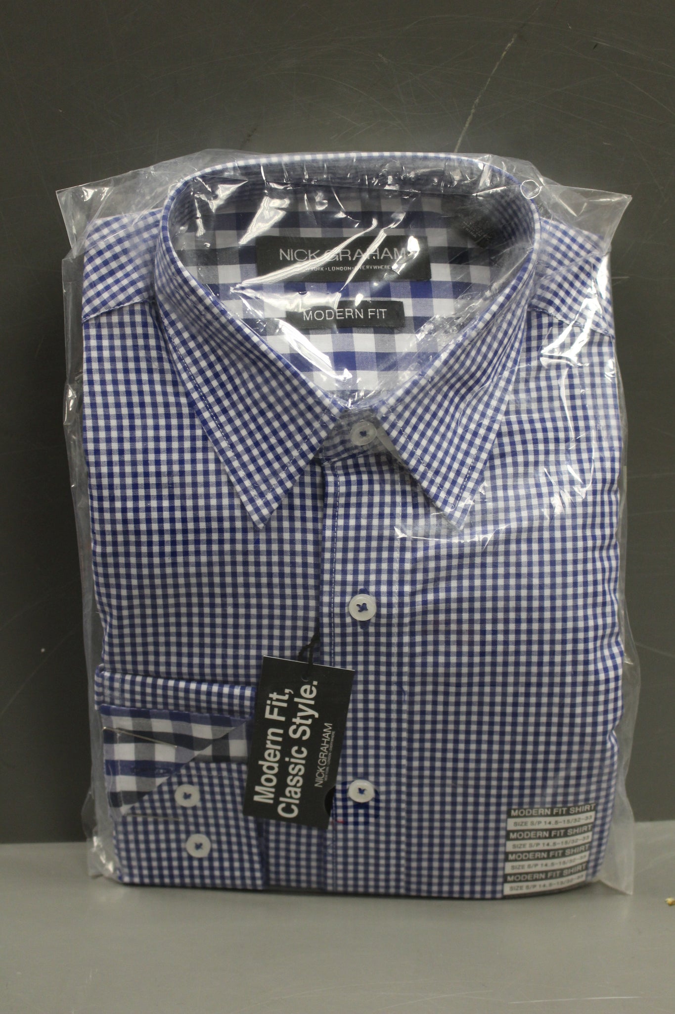 Nick Graham Men's Modern Fit Dress Shirt, S/P 14.5-15/32-33, New – Military Steals and Surplus Nick Graham Men's Modern Fit Dress Shirt, S/P 14.5-15/32-33, New – Military Steals and Surplus