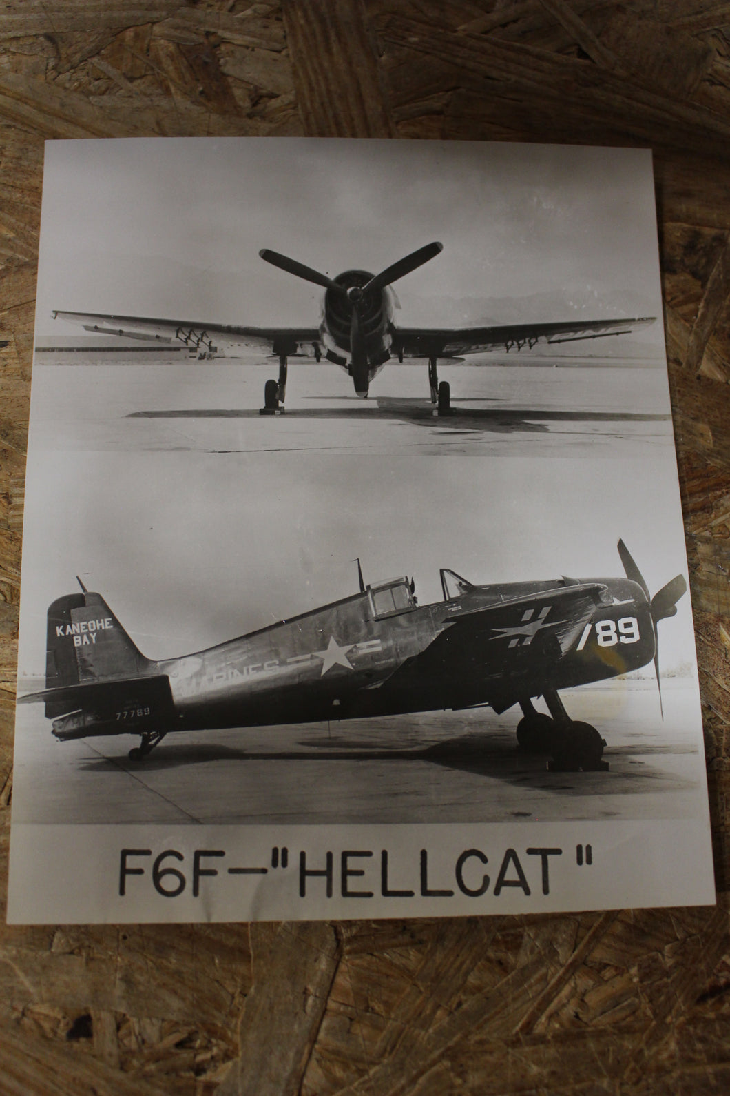 Vintage Authentic and Original WW2 Photo F6F Hellcat Plane -Used