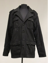 Load image into Gallery viewer, BKE 67 Black Lined Button Up Coat. Medium