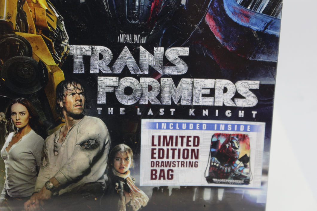 Transformers: The Last Knight Limited Edition DVD, Blue-Ray, Includes Draw String Bag, NEW!