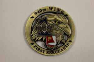 940th Wing First Sergeants Eagle Challenge Coin