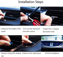 Load image into Gallery viewer, 10 Pcs PVC Car Air Conditioner Vent Outlet Trim Strip Accessorie - Red - New