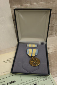 WWII Military Collectible Lot With Documents Photographs Medal -Used