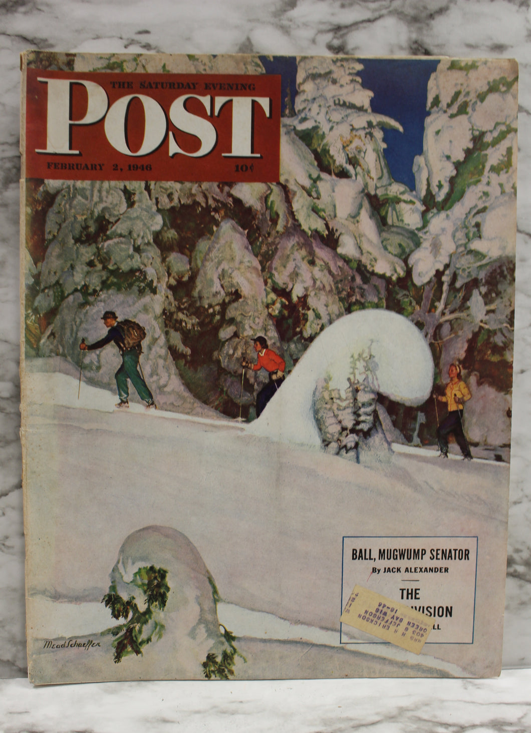 Saturday Evening Post February 2, 1946 - Illustrated Cover - Used