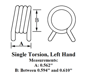 Set of 25 Helical Torsion Springs - Left Hand - 5360-00-740-4680 - 7404680 - New