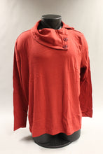 Load image into Gallery viewer, Meaneor Women&#39;s Three Color Long Sleeve Neck Button Tunic Size XXL -Red -New