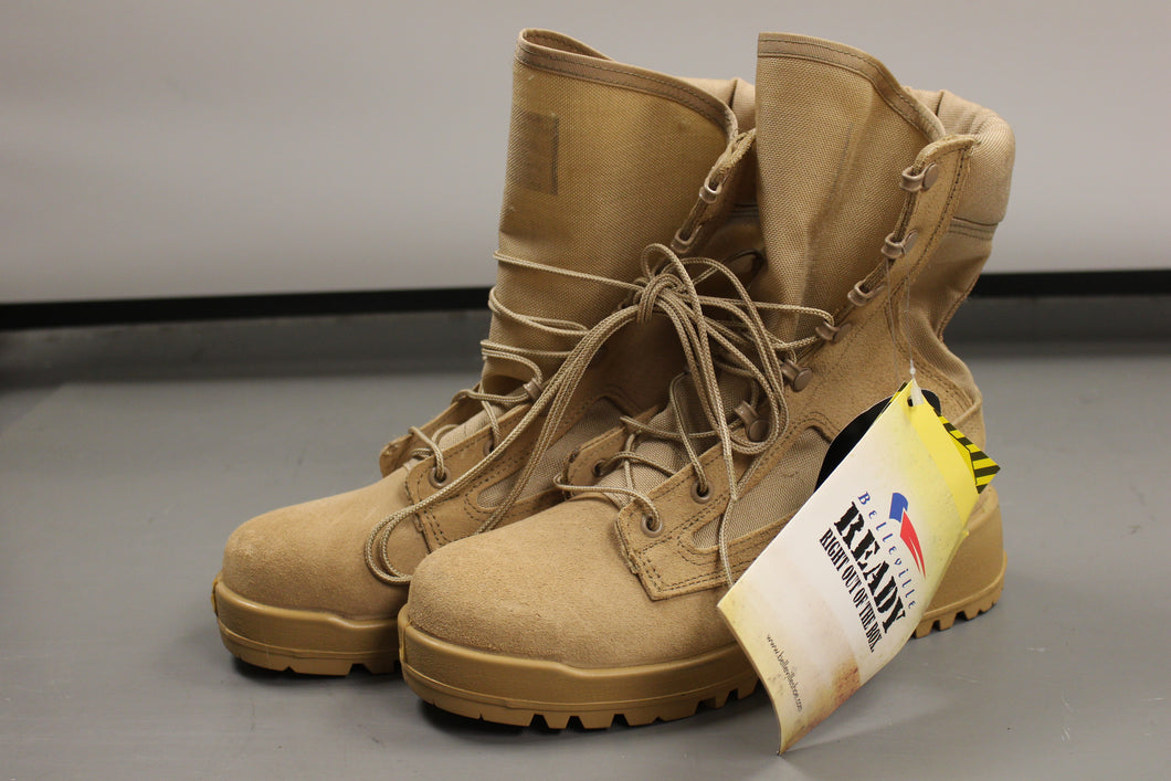 Belleville Steel Toe Safety Boot, Size: 5.5 R, Color: Tan, NEW!