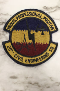 20th Civil Engineering Squadron Patch - Proud, Professional, Positive - New
