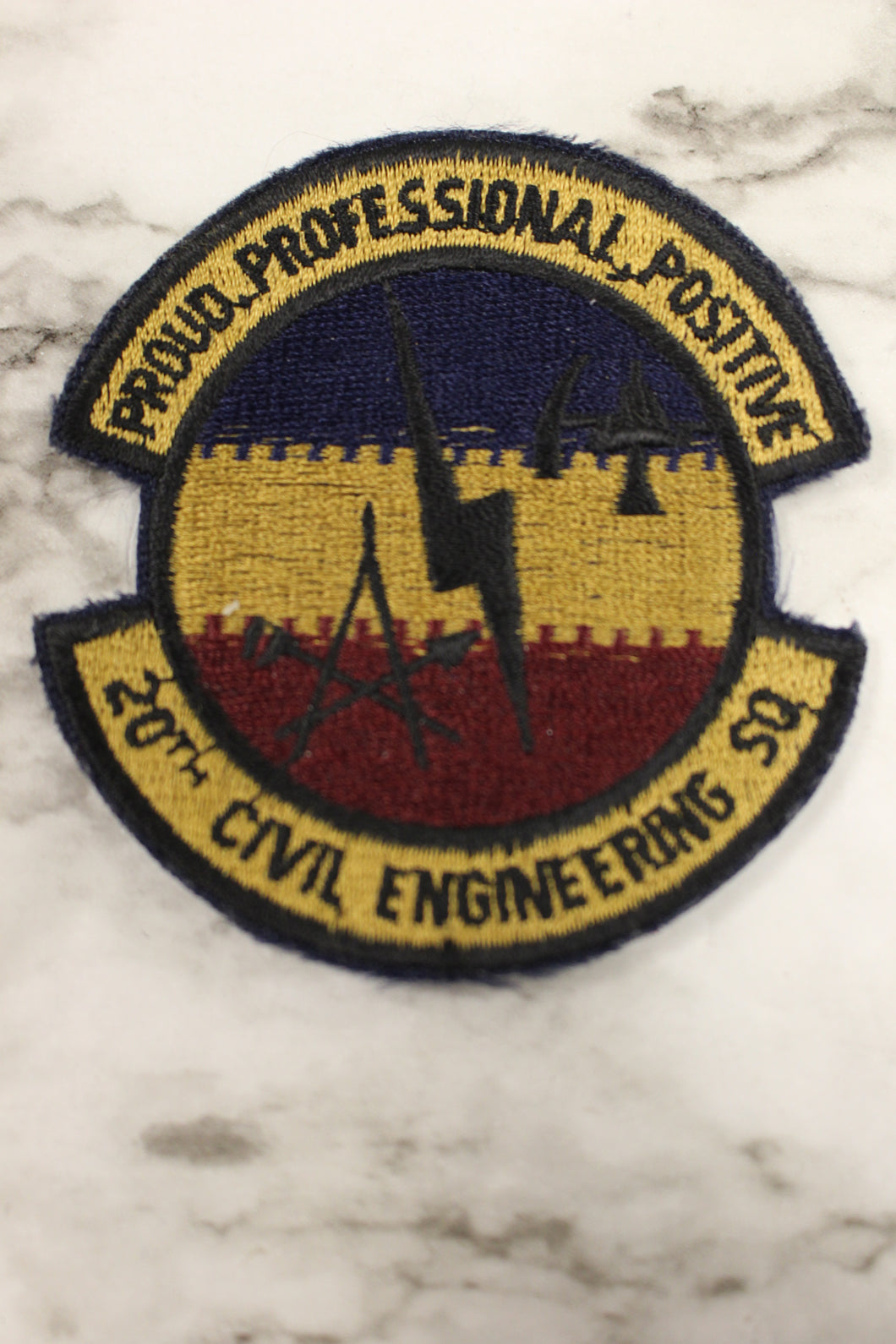 20th Civil Engineering Squadron Patch - Proud, Professional, Positive - New