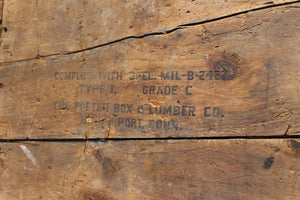 Military The Porter Box and Lumber Company Chest With Handles -Used