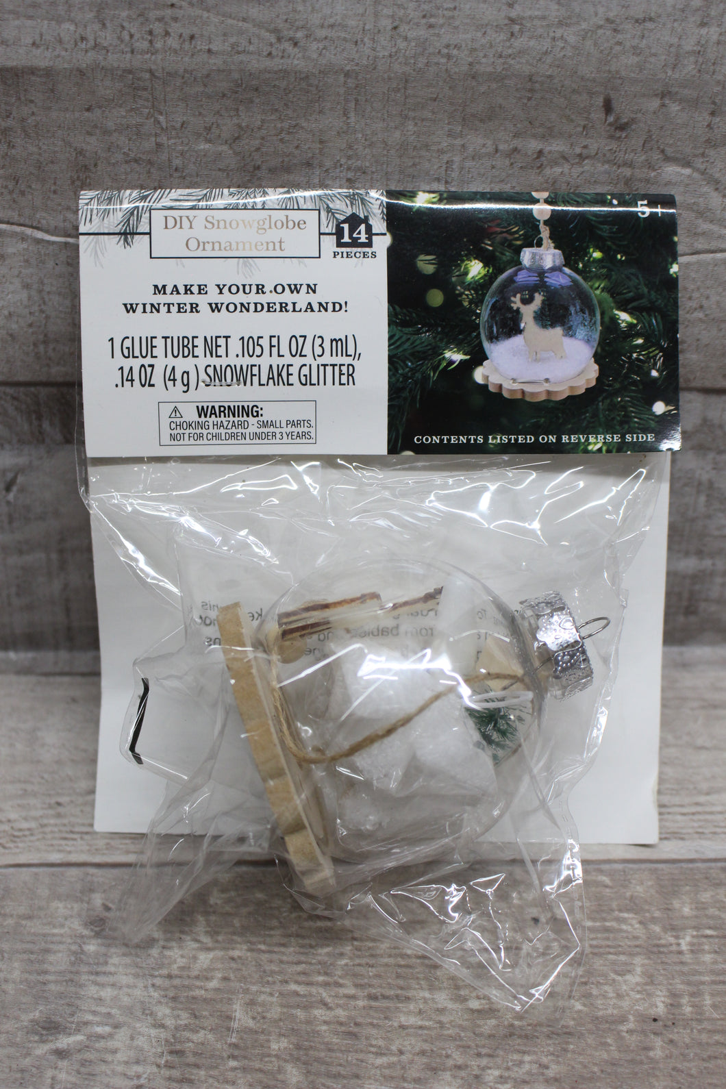 DIY Make Your Own Winter Wonderland Ornament Snow Globe -New