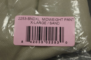 Military Issued Midweight Long John Pants, Sand, XLarge, New
