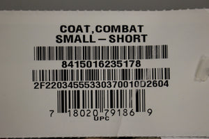 US Military OCP Combat Uniform Coat, 8415-01-623-5178, Small Short, New