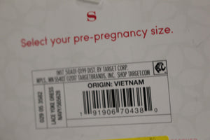 Isabel Maternity 3/4 Sleeve Lace Yoke Knit Maternity Dress - Navy - Small - New
