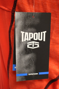 Tapout Flame Scarlet Left Chest Button Muscle Athletic Shirt Size Small