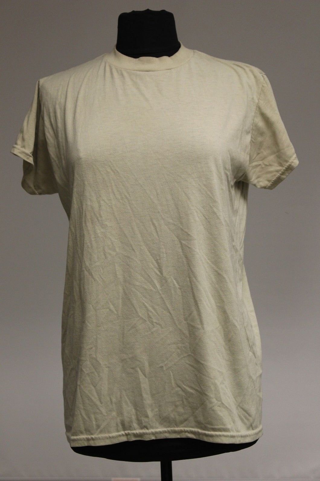 US Military Army Desert Sand Tan Short Sleeve T-Shirt - 100% Cotton - Used