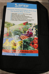 SFEE Pack Of 5 Fabric Grow Bag For Garden Plants Flowers Outdoor -Black -New