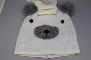 Children's Polar Bear Hat and Glove Set -New