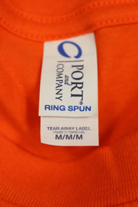 Port & Company Bright Orange Long Sleeve T-Shirt, Size: Medium