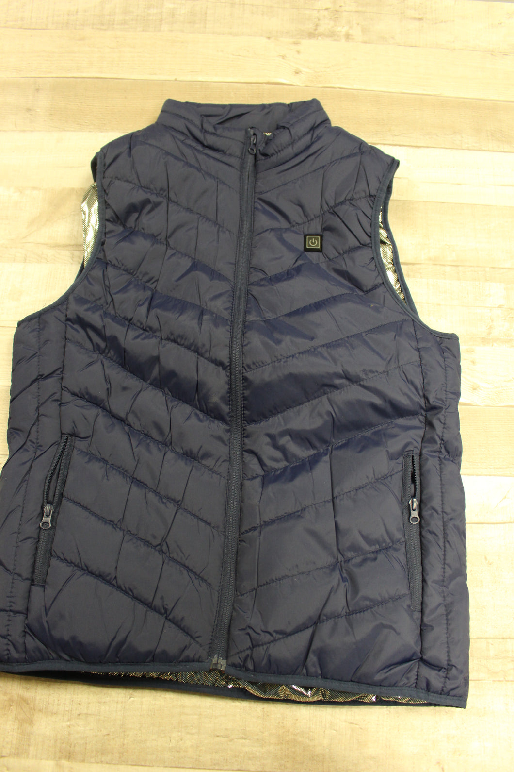 Heated Puffer Vest - Small - Blue - New