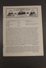 Load image into Gallery viewer, US Army Armor Center Daily Bulletin Official Notices, No 233, November 29, 1968