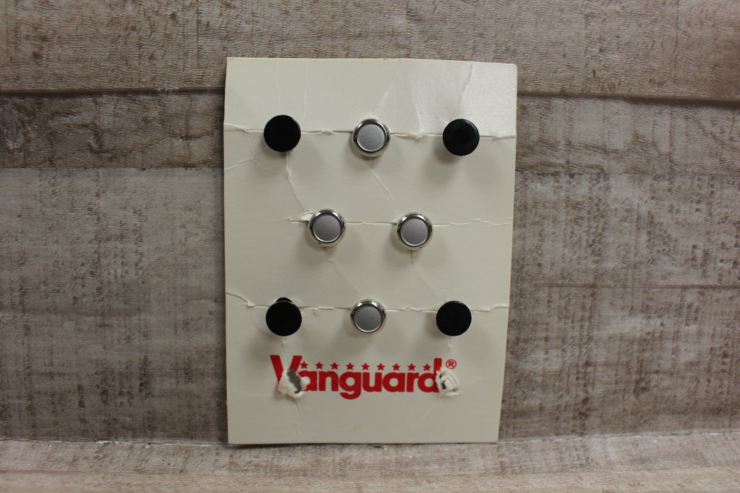 4-Set Pack Of Vanguard Cufflinks -Silver/Black -New