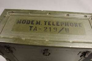 US Army Telephone Communications Modem Case - TA-219/U - Used Empty
