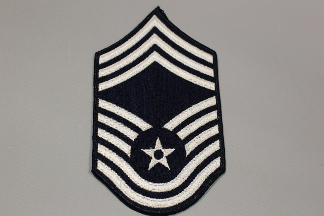 AF Air Force Embroidered Chevron Chief Master Sergeant E-9, Medium, 3.75