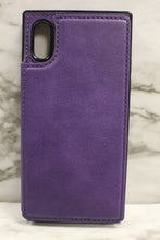 Load image into Gallery viewer, Bocasal iPhone X and XS Wallet Case For Cards -Purple -New