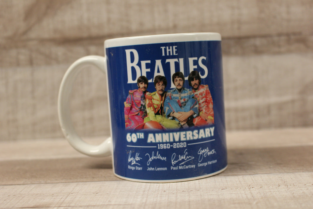 The Beatles 60th Anniversary Coffee Mug Cup -New