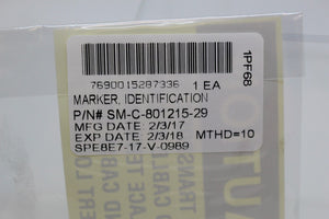 Caution Warning Decal, 7690-01-528-7336, SM-C-801215/29, Prior To Transport, New