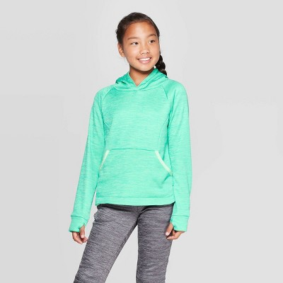 C9 Champion Girls' Cozy Fleece Pull Over Hoodie - Mint Green - Size: XSmall - New