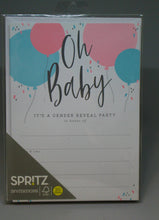 Load image into Gallery viewer, Spritz Oh Baby! Gender Reveal Party Invitations - 20 count - New
