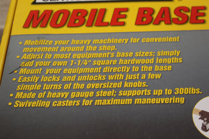 Central Machinery Mobile Base - 300 lbs. Capacity - Item 95288 - New