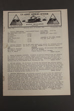 Load image into Gallery viewer, US Army Armor Center Daily Bulletin Official Notices, September 1968