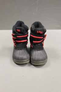 Girls Kitty Black Totes Snow Boots, Size: 8, Used