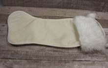 Load image into Gallery viewer, New Traditions White with Gold Christmas Stocking - 20&quot; Long - Used