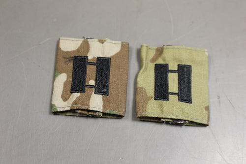 Set of 2 Chevron Gortex APECS Slide On Tab Rank, OCP / Multicam: Captain