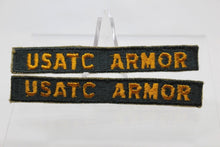 Load image into Gallery viewer, Set of 2 US Army Training Center Armor Tab Patchs, USATC Amor Tab Patchs, Sew On