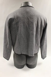 Women's Long Sleeve Cardigan Jacket Size 3XL -Grey/Black -New