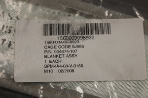 Blanket Assembly - 1560-00-909-8923 - P/N 934674-107 - New!