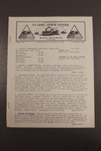 Load image into Gallery viewer, US Army Armor Center Daily Bulletin Official Notices, Year: 1969