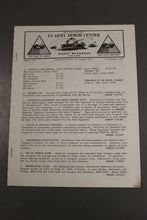 Load image into Gallery viewer, US Army Armor Center Daily Bulletin Official Notices, Year: 1969