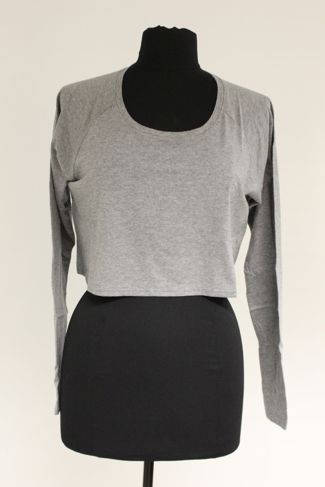 Mae Ladies Crop Top, Size: Small, Grey, New!